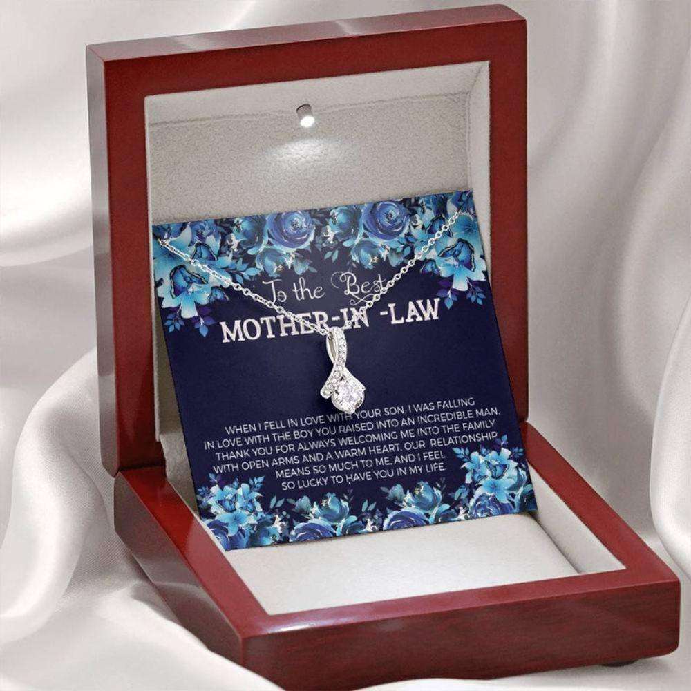 Mother In Law Necklace, To My Mother In Law Card On Our Wedding Day, Mother In Law Gift From Bride, Mother In Law Necklace Gifts for Mother In Law Rakva