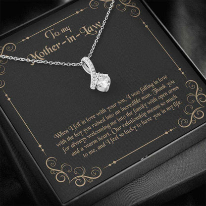 Mother-In-Law Necklace, To My Mother-In-Law, Gift For Mother-In-Law, Mom-In-Law Necklace Gifts for Mother (Mom) Rakva