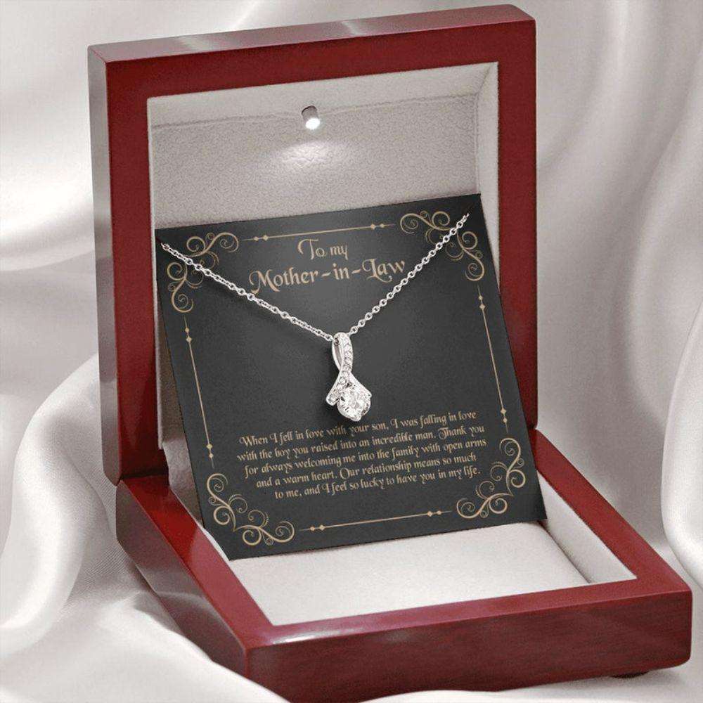 Mother-In-Law Necklace, To My Mother-In-Law, Gift For Mother-In-Law, Mom-In-Law Necklace Gifts for Mother (Mom) Rakva