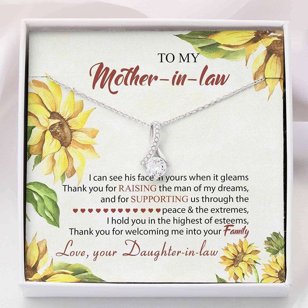 Mother In Law Necklace “ To My Mother-In-Law Gift Mothers Day Necklace Gifts for Mother (Mom) Rakva