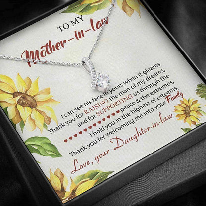 Mother In Law Necklace “ To My Mother-In-Law Gift Mothers Day Necklace Gifts for Mother (Mom) Rakva