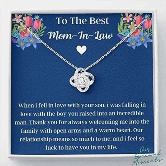 Mother-In-Law Necklace, To My Mother In Law Gift Necklace, Mother In Law Gifts For Birthday, Anniversary Gifts for Mother (Mom) Rakva