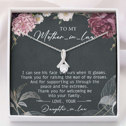 Mother-In-Law Necklace, To My Mother-In-Law Mother’S Day Alluring Beauty Necklace Gifts for Mother (Mom) Rakva