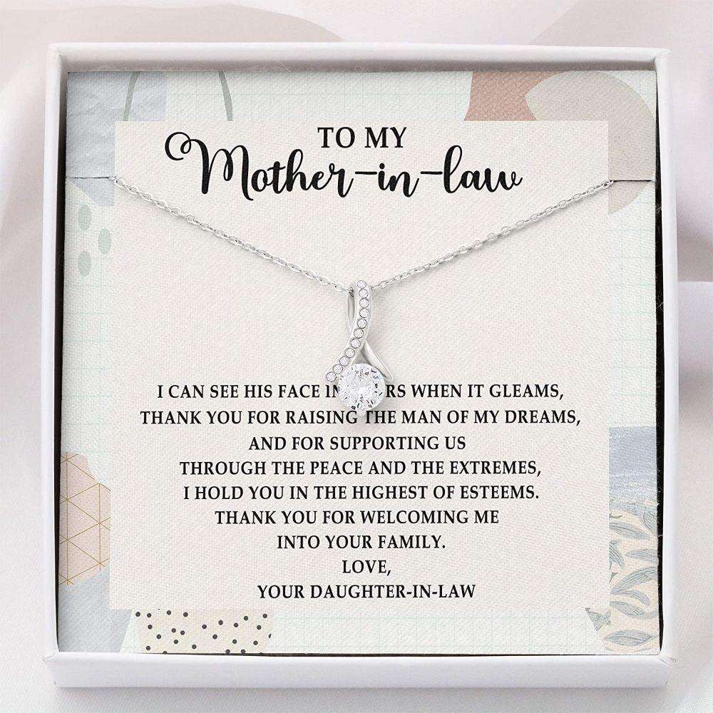 Mother-In-Law Necklace, To My Mother-In-Law Necklace Gifts Gifts for Mother (Mom) Rakva