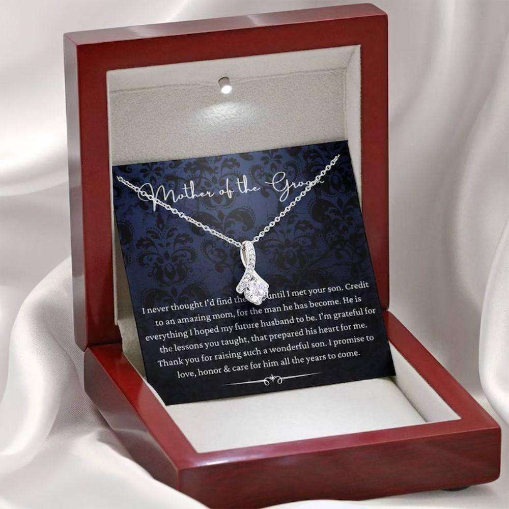 Mother-In-Law Necklace, To My Mother-In-Law Necklace, Mother-In-Law Gift, Mother Of The Groom Gift From Bride Gifts for Mother (Mom) Rakva