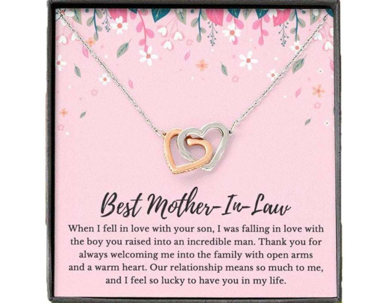 Mother-In-Law Necklace, To My Mother-In-Law Necklace, Mother Of The Groom Wedding Gift, Mothers Day Gifts for Mother (Mom) Rakva