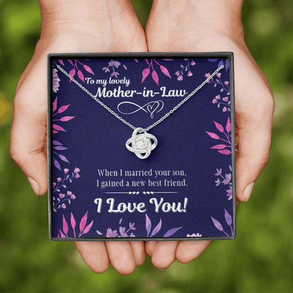 Mother-In-Law Necklace, To My Mother-In-Law Necklace “ My New Best Friend Card Necklace Gifts for Mother (Mom) Rakva