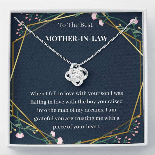 Mother-In-Law Necklace, To My Mother-In-Law Necklace, The Boy You Raised, Gift For Bonus Mom, Mother-In-Law Gifts for Mother (Mom) Rakva