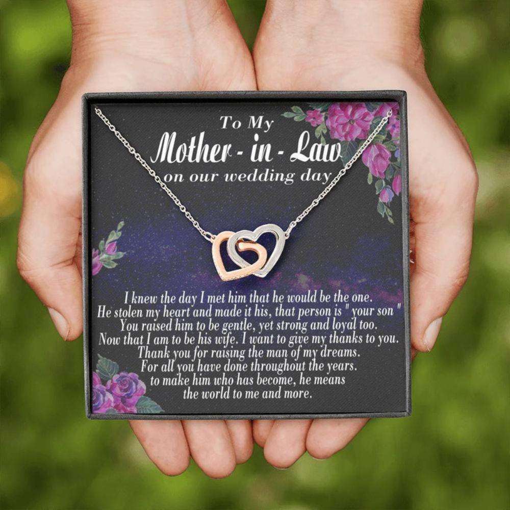 Mother In Law Necklace, To My Mother In Law On My Wedding Day, Mother Of The Groom Gift From Bride, Future Mother In Law Necklace Gifts for Mother (Mom) Rakva