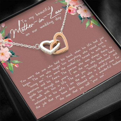 Mother-In-Law Necklace, To My Mother-In-Law On My Wedding Day Necklace, Future Mother-In-Law Gift From Bride Gifts for Mother (Mom) Rakva