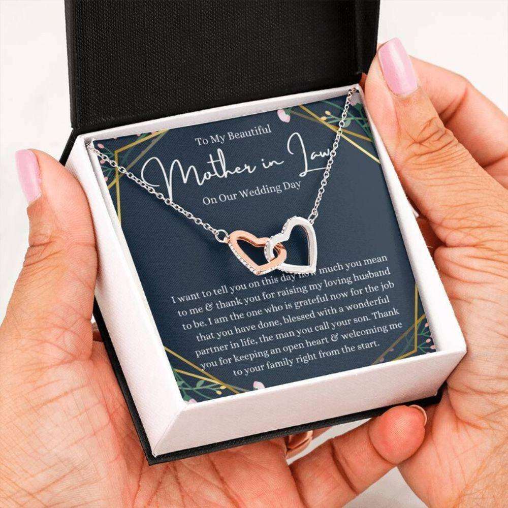 Mother-In-Law Necklace, To My Mother In Law On Our Wedding Day Necklace Gift, Future Mother-In-Law Gift From Bride Gifts for Mother (Mom) Rakva