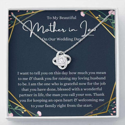 Mother-In-Law Necklace, To My Mother-In-Law On Our Wedding Day Necklace Gift, Mother-In-Law Gift From Bride Gifts for Mother (Mom) Rakva