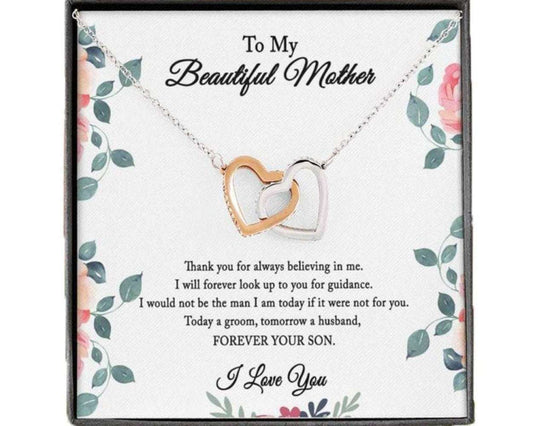 Mother-In-Law Necklace, To My Mother Of The Groom Necklace, Mother Wedding Gift From Son Gifts for Mother (Mom) Rakva