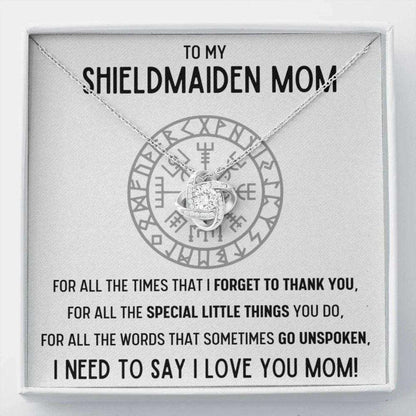 Mother-In-Law Necklace, To My Shieldmaiden Mom Œfor All” Love Knot Necklace Gift Gifts for Mother In Law Rakva