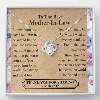 Mother-In-Law Necklace, To The Best Future Mother In Law, Floral Rim Jewelry Box For Women Necklace Gifts for Mother (Mom) Rakva