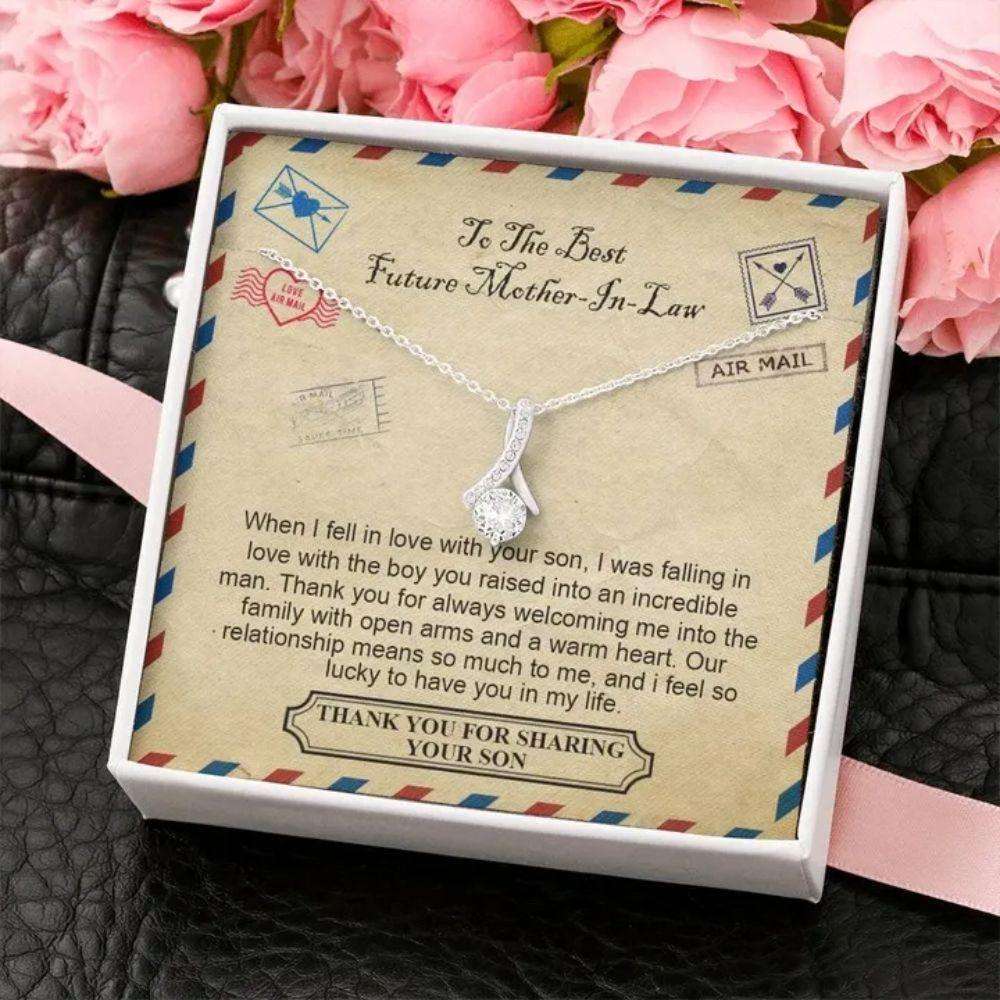 Mother In Law Necklace, To The Best Future Mother In Law, Mailing Jewelry Box For Women, Alluring Beauty Necklace Gifts for Mother In Law Rakva