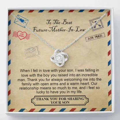 Mother-In-Law Necklace, To The Best Future Mother In Law, Mailing Jewelry Box For Women Necklace Gifts for Mother (Mom) Rakva