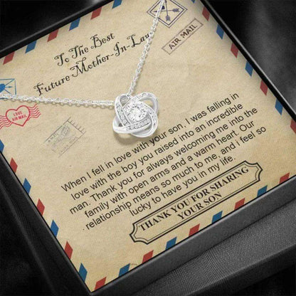 Mother-In-Law Necklace, To The Best Future Mother In Law, Mailing Jewelry Box For Women Necklace Gifts for Mother (Mom) Rakva