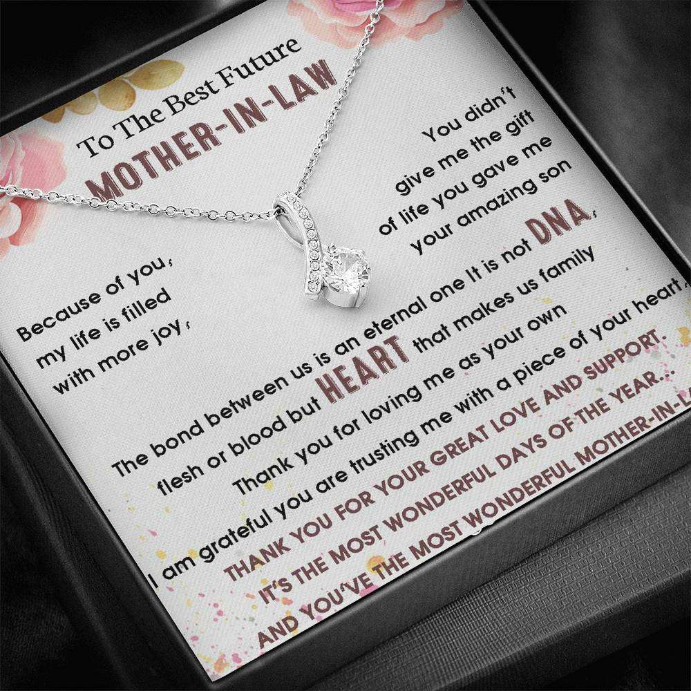 Mother-In-Law Necklace, To The Best Future Mother-In-Law Necklace, Gift For Future Mother In Law, Wedding Gifts For Boyfriend Rakva