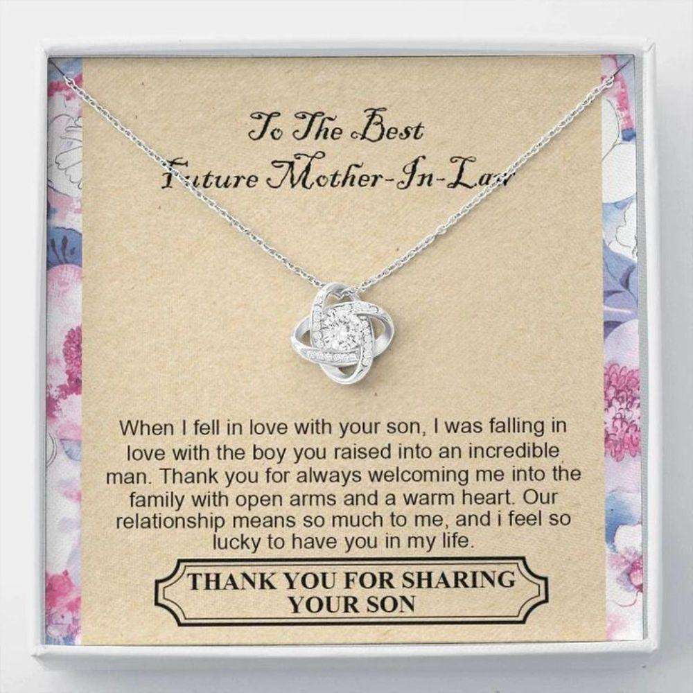 Mother-In-Law Necklace, To The Best Future Mother In Law, Thank You For Always Welcoming Me Necklace Gifts for Mother (Mom) Rakva