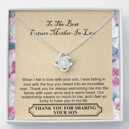 Mother-In-Law Necklace, To The Best Future Mother In Law, Thank You For Always Welcoming Me Necklace Gifts for Mother (Mom) Rakva