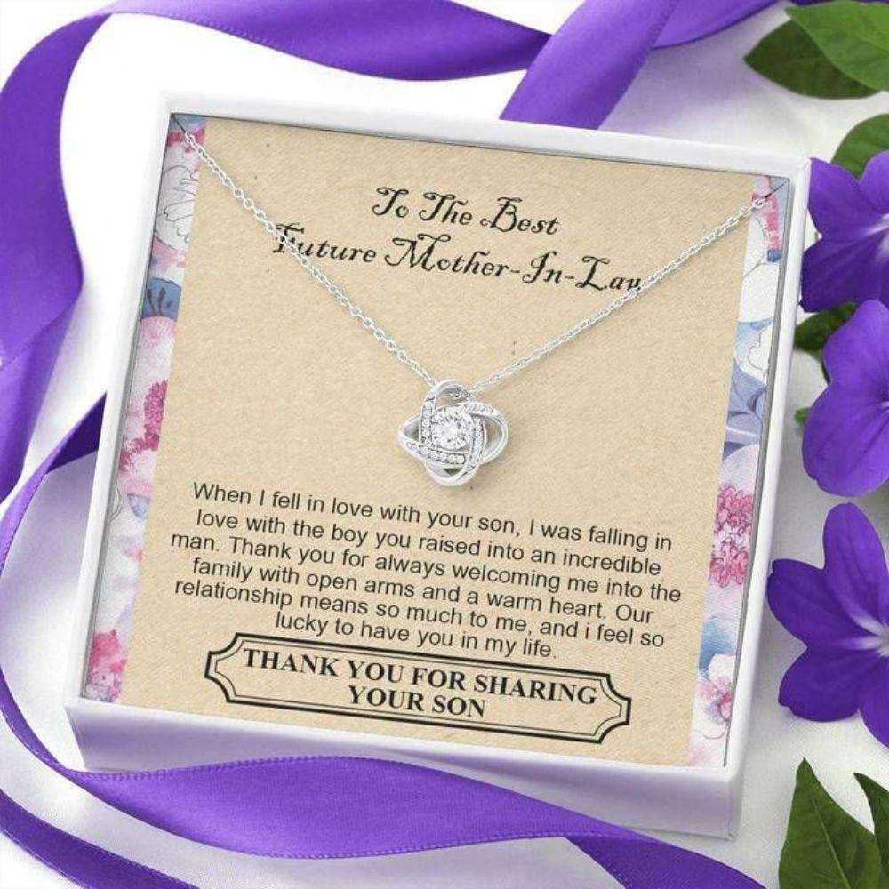 Mother-In-Law Necklace, To The Best Future Mother In Law, Thank You For Always Welcoming Me Necklace Gifts for Mother (Mom) Rakva