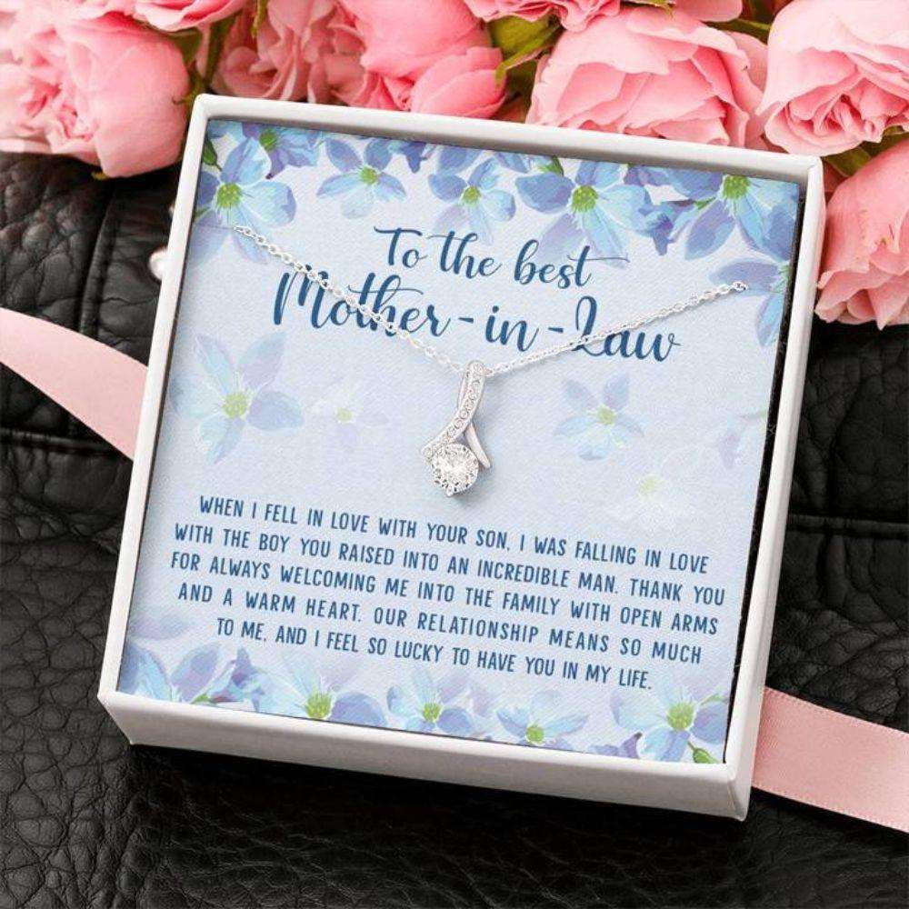 Mother-In-Law Necklace, To The Best Mother-In-Law Mother’S Day Gift Necklace Gifts for Mother (Mom) Rakva