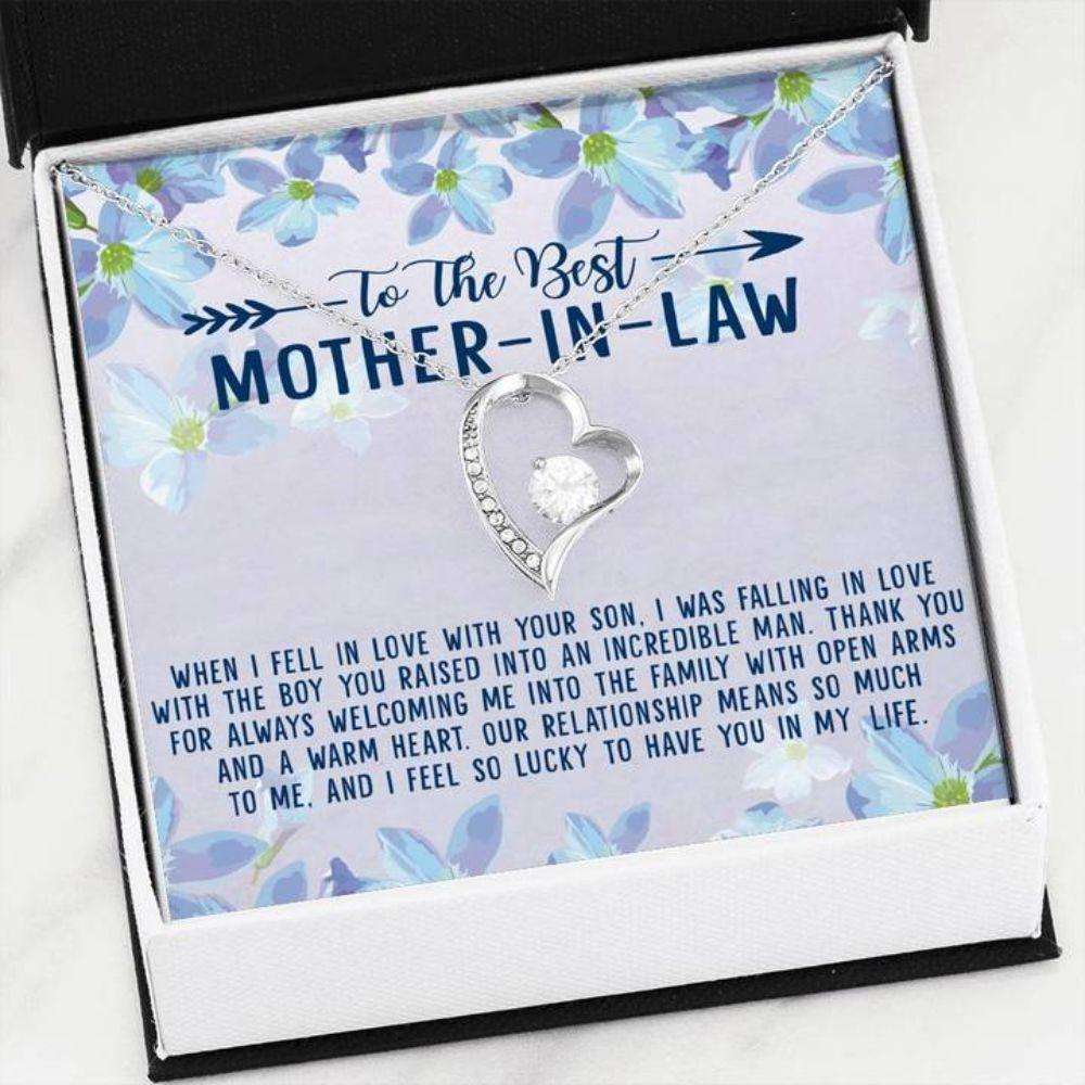 Mother-In-Law Necklace, To The Best Mother-In-Law Necklace Gift, Mother Of My Husband Gift Gifts for Mother (Mom) Rakva