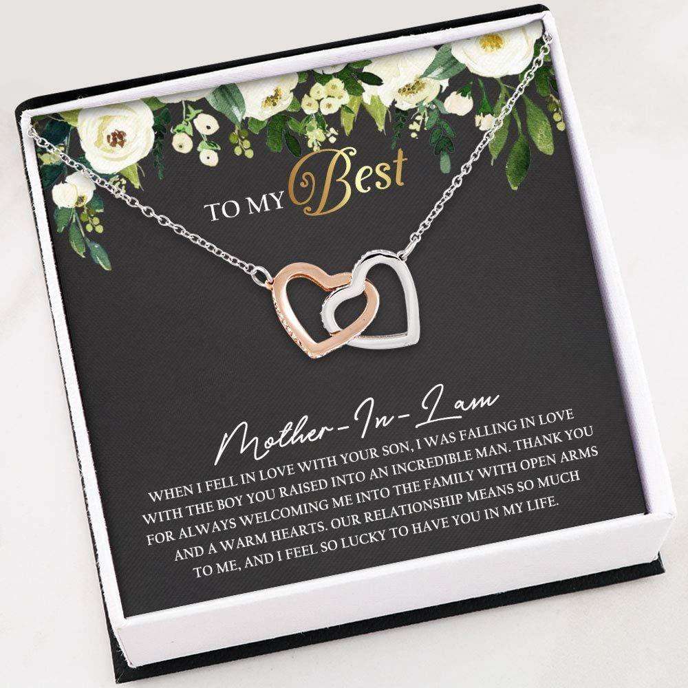 Mother-In-Law Necklace, To The Best Mother-In-Law Necklace “ Necklace With Gift Box For Birthday Christmas Gifts for Mother (Mom) Rakva