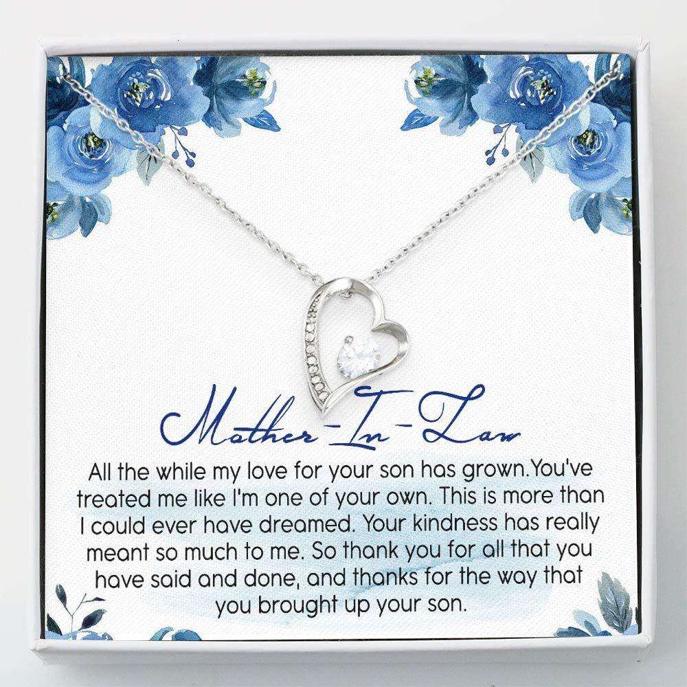 Mother-In-Law Necklace With Box Gift Message, Gift For Mother Necklace Gifts for Mother (Mom) Rakva