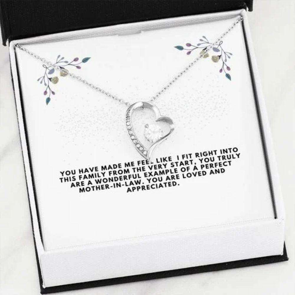 Mother-In-Law Necklace, You Truly Are A Wonderful Mother In Law Gift For Mother In Law Forever Love Necklace Gifts for Mother In Law Rakva