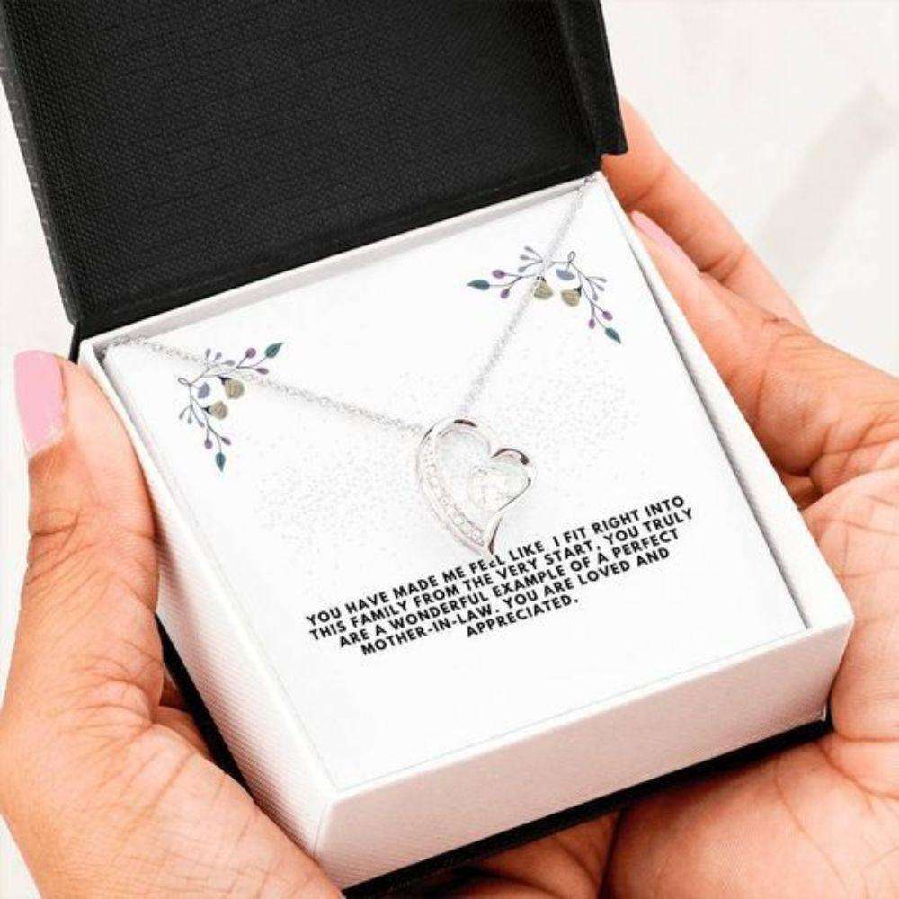 Mother-In-Law Necklace, You Truly Are A Wonderful Mother In Law Gift For Mother In Law Forever Love Necklace Gifts for Mother In Law Rakva