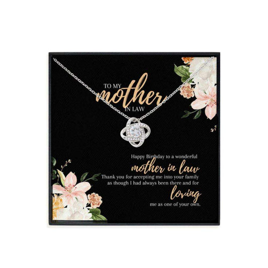 Mother-In-Law Necklace,Birthday Necklace Gift For Mother In Law, Happy Birthday Message Card From Daughter In Law Gifts For Daughter Rakva