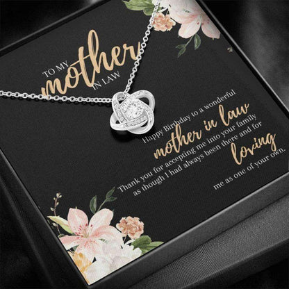 Mother-In-Law Necklace,Birthday Necklace Gift For Mother In Law, Happy Birthday Message Card From Daughter In Law Gifts For Daughter Rakva