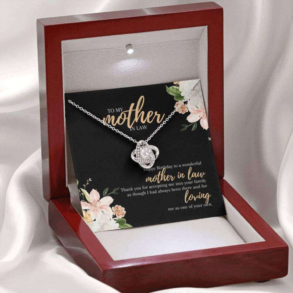 Mother-In-Law Necklace,Birthday Necklace Gift For Mother In Law, Happy Birthday Message Card From Daughter In Law Gifts For Daughter Rakva