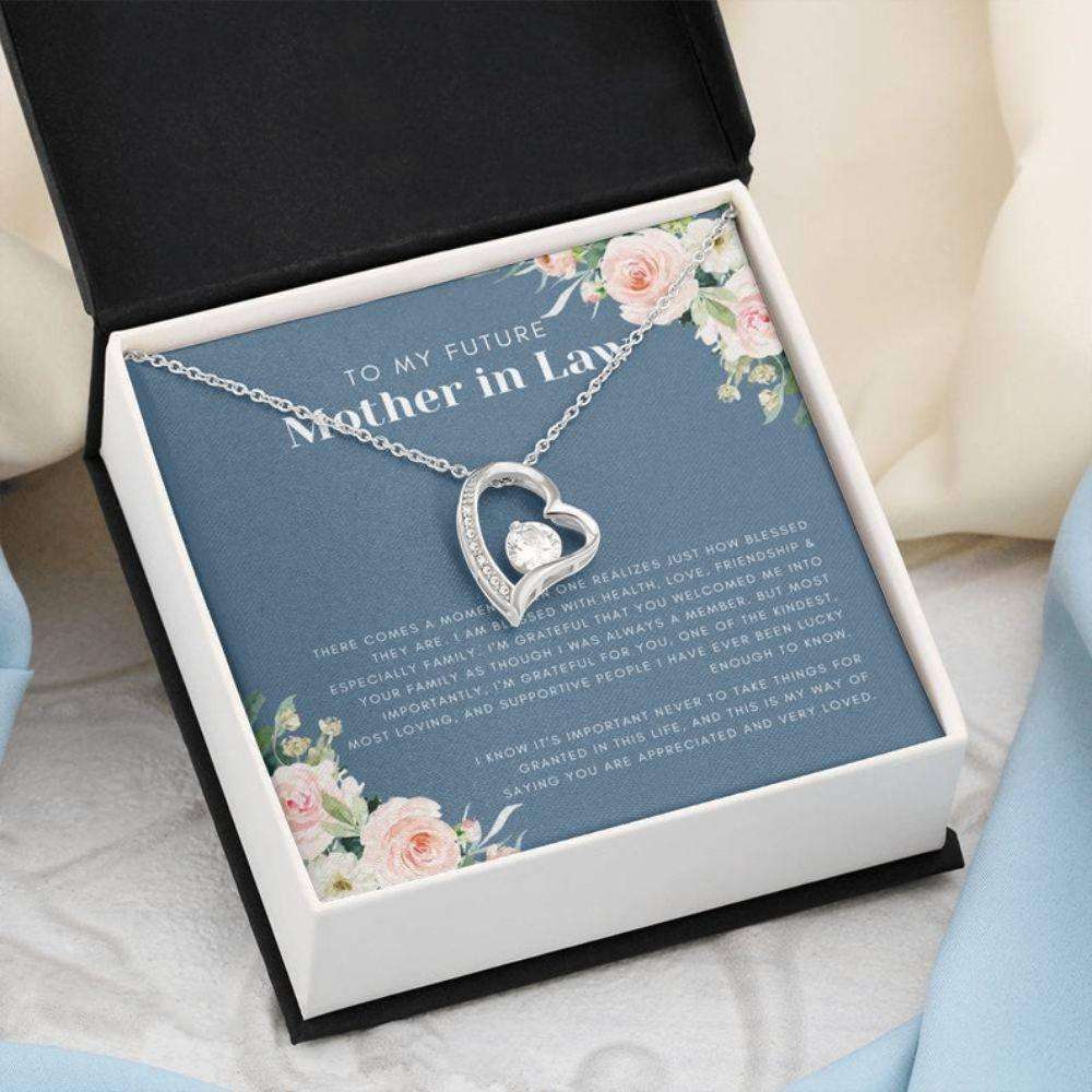 Mother-In-Law Necklace,Future Mother In Law Gift: Boyfriends Mom Mothers Day Gifts, Sentimental Gifts, Forever Love Necklace Gifts for Mother In Law Rakva