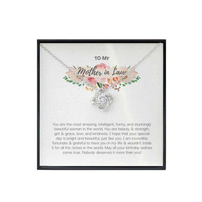 Mother-In-Law Necklace,Mother In Law Gift, Sentimental Gift For Mom In Law Birthday Cz Necklace Gifts for Mother (Mom) Rakva