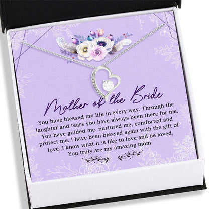 Mother Of The Bride Necklace Card “ Forever Love Necklace “ Jewelry For Mother, Mother Of The Bride Gifts Gifts for Mother (Mom) Rakva