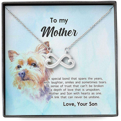 Mother Son Necklace, Presents For Mom Gifts, Special Bond Trust Love Dog Gifts for Mother (Mom) Rakva