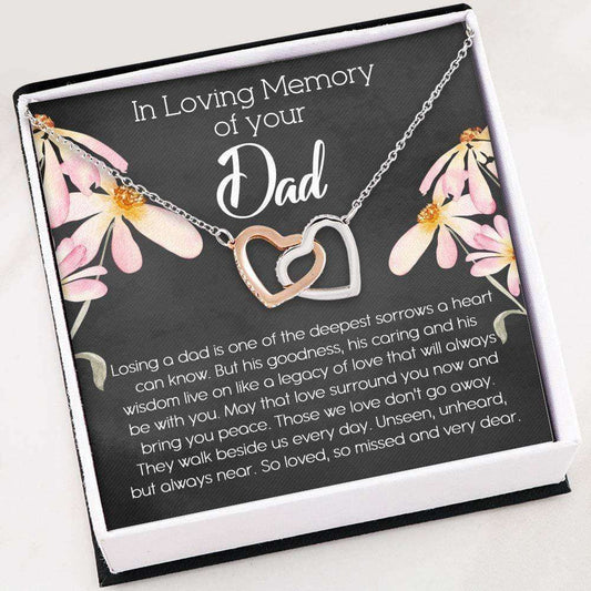 Necklace For Women Girl “ Loss Of Dad Gift “ Loss Of Dad Necklace “ Necklace With Gift Box Gifts For Friend Rakva