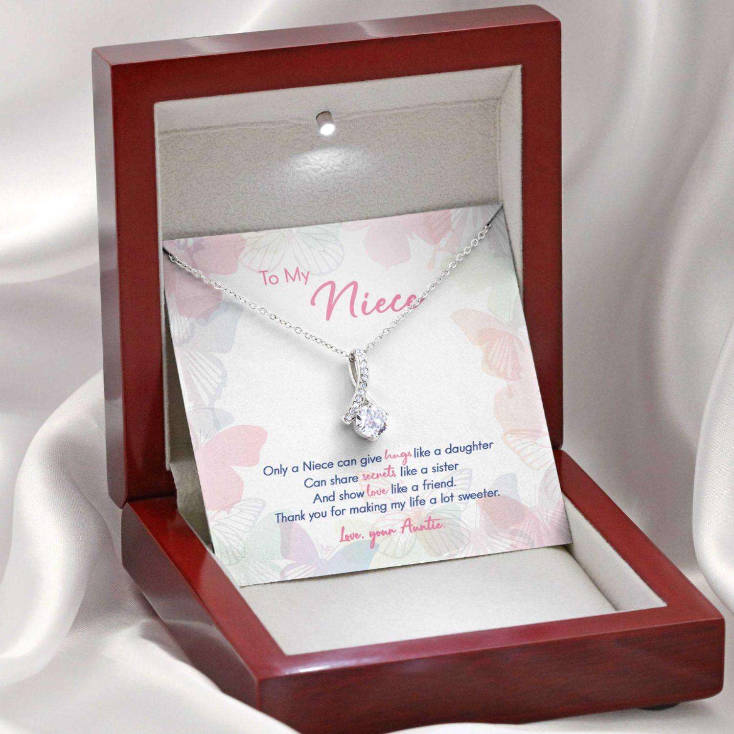 Niece Necklace, Gift For Mother’S Day From Auntie Only A Niece Can, Butterfly Gifts for Niece Rakva