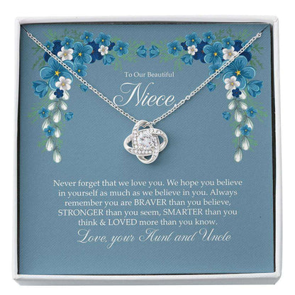 Niece Necklace, Meaningful Niece Necklace From Aunt And Une, Niece Graduation, Une To Niece Gift, Niece Gift From Une, Niece Wedding Custom Necklace Gifts for Niece Rakva