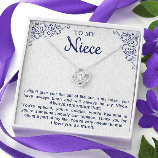 Niece Necklace, Niece Birthday Necklace Gift From Aunt, Niece Gifts For Niece, Love Knot Necklace For Niece Gifts for Niece Rakva