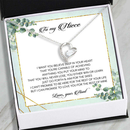 Niece Necklace, Niece Gifts “ Aunt To Niece “ Forever Love Necklace For Women, Her “ Gift For Anniversary Birthday Gifts for Niece Rakva