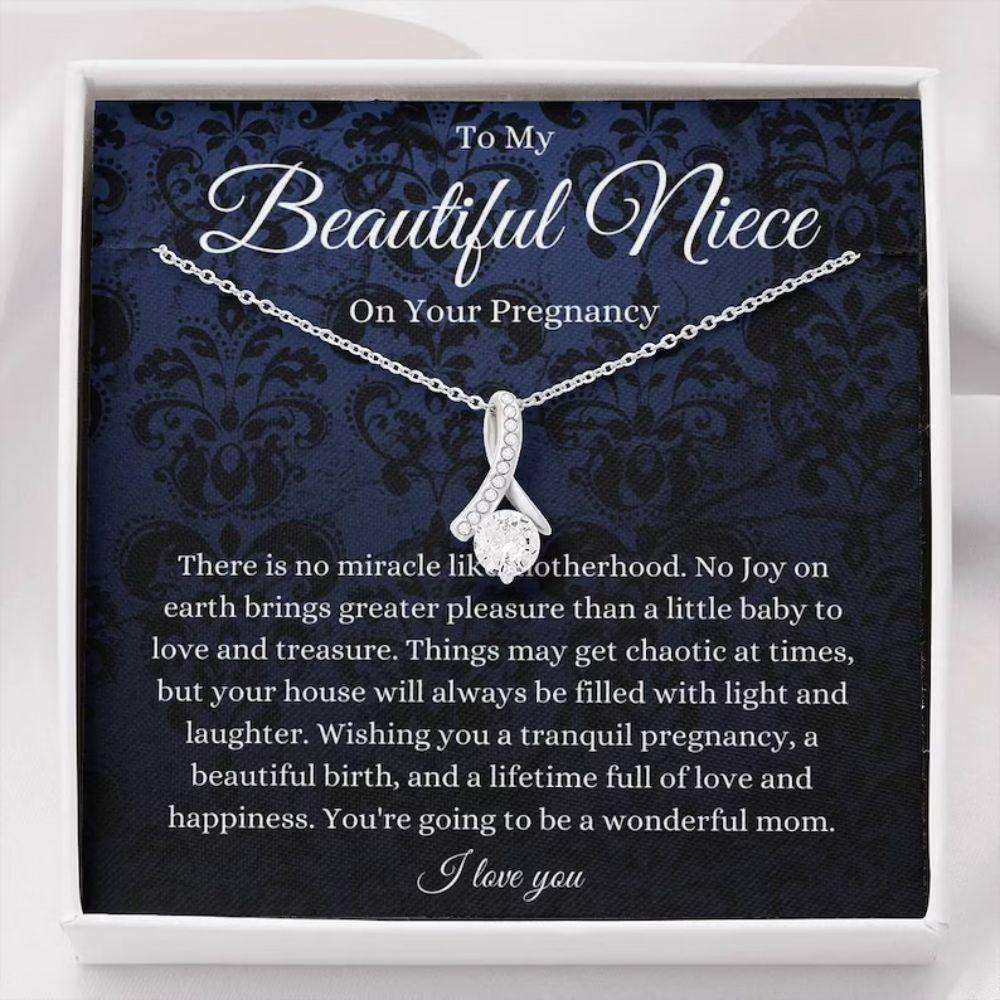 Niece Necklace, Niece Pregnancy Necklace, Gift For Mom To Be, Expecting Mom, Pregnant Niece Gifts For Mom To Be (Future Mom) Rakva