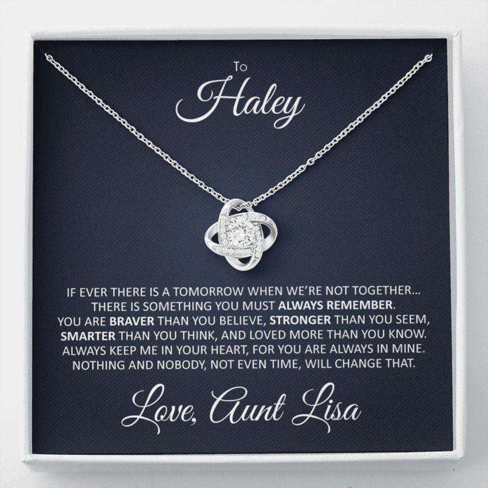 Niece Necklace, Personalized Necklace Gift For Her, To My Niece Gift From Aunt Custom Name Gifts For Goddaughter / Godson Necklace Rakva