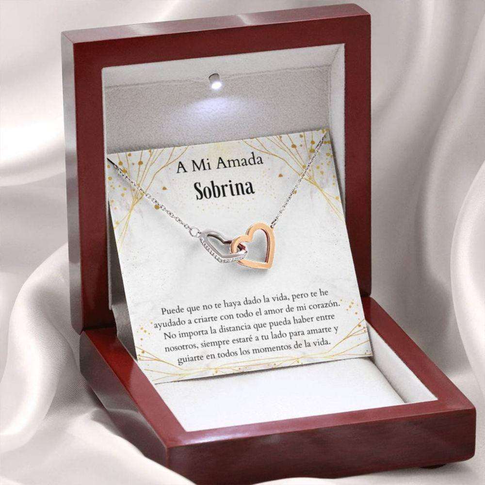 Niece Necklace, Sobrina Joyas Con Carta “ Spanish Niece Keepsake “ Latina Niece “ Sobrina Necklace “ Spanish Christmas Gift Gifts for Niece Rakva