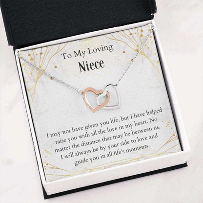 Niece Necklace “ Sweetest Niece Gift “ Necklace With Card “ Keepsake For Niece “ Joined Heart Necklace “ Niece Gift Gifts for Niece Rakva