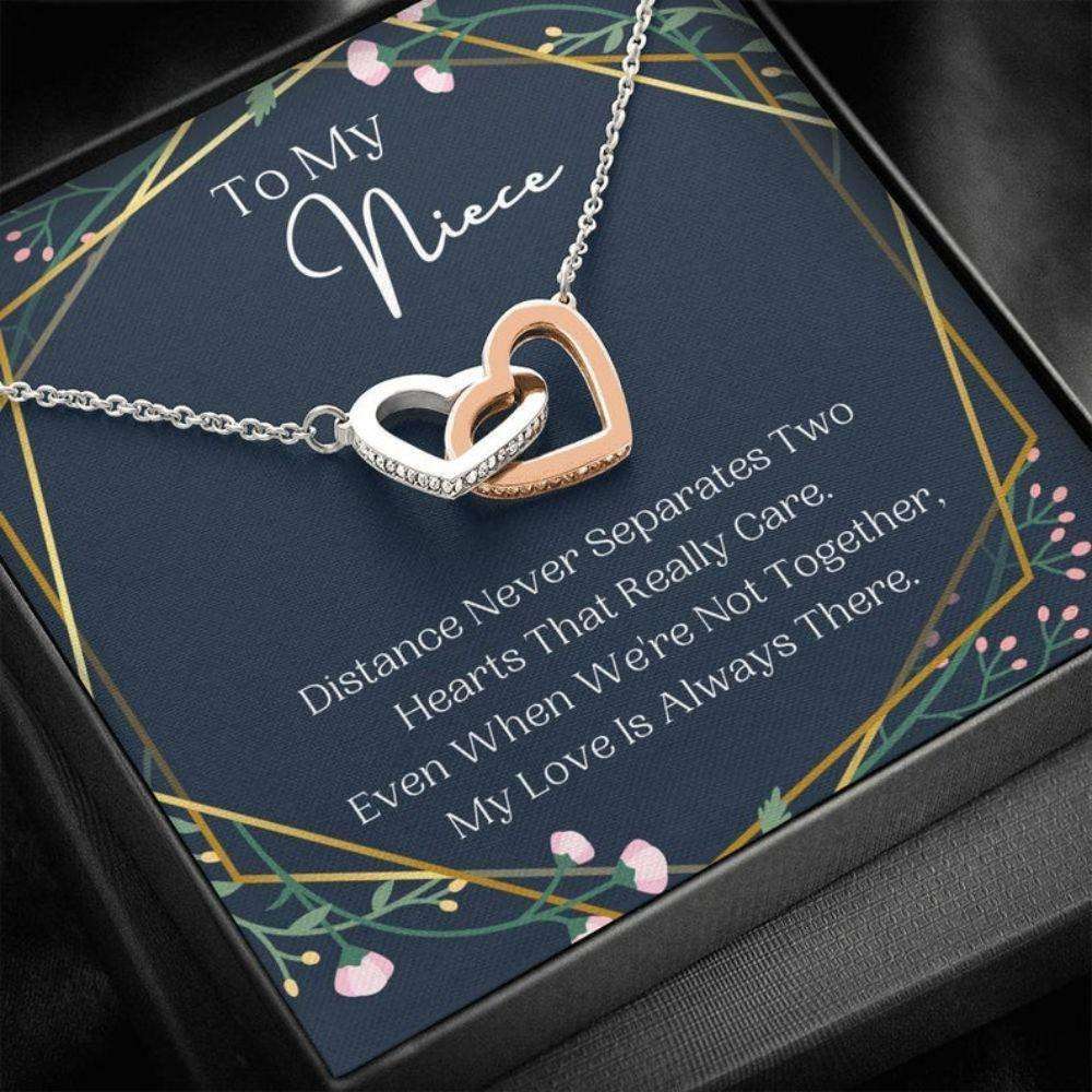 Niece Necklace, To My Niece Necklace, Distance Never Separates, Present For Niece Gifts For Goddaughter / Godson Necklace Rakva