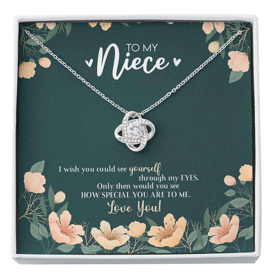 Niece Necklace, To Niece Gift From Aunt Or Une I Wish You Could See Yourself Through My Eyes Necklace Gift For Niece From Auntie Custom Necklace Gifts for Niece Rakva